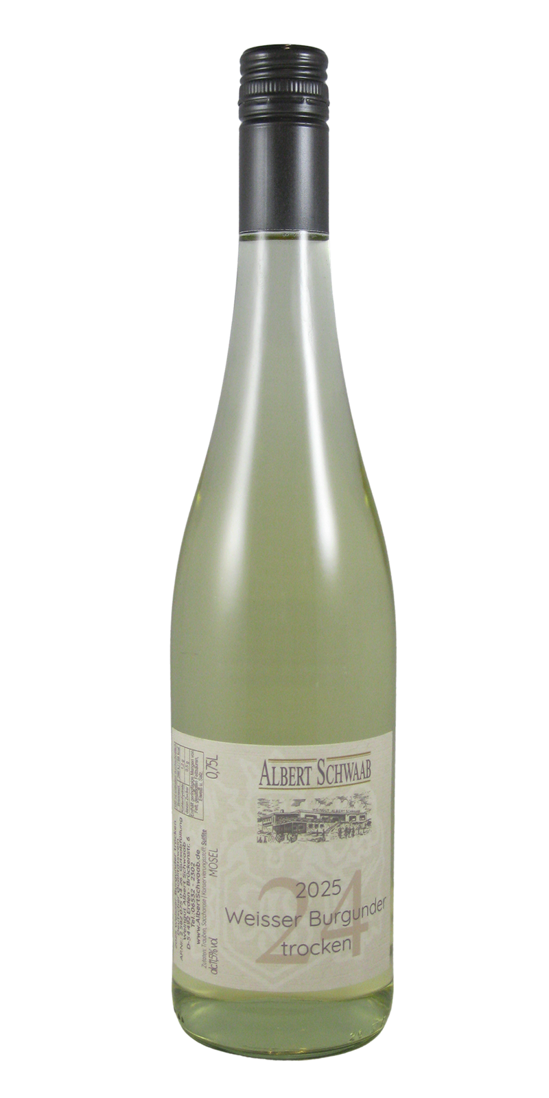 <br>Nr. 24,25<br>2025er Weisser Burgunder Qualitätswein trocken 0,75l<br>