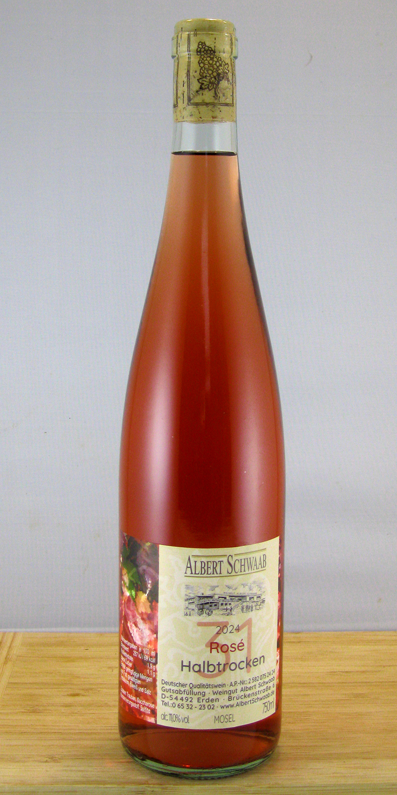 <br>Nr. 31,24<br>2024er  Rosè Qualitätswein  halbtrocken 0,75l<br>