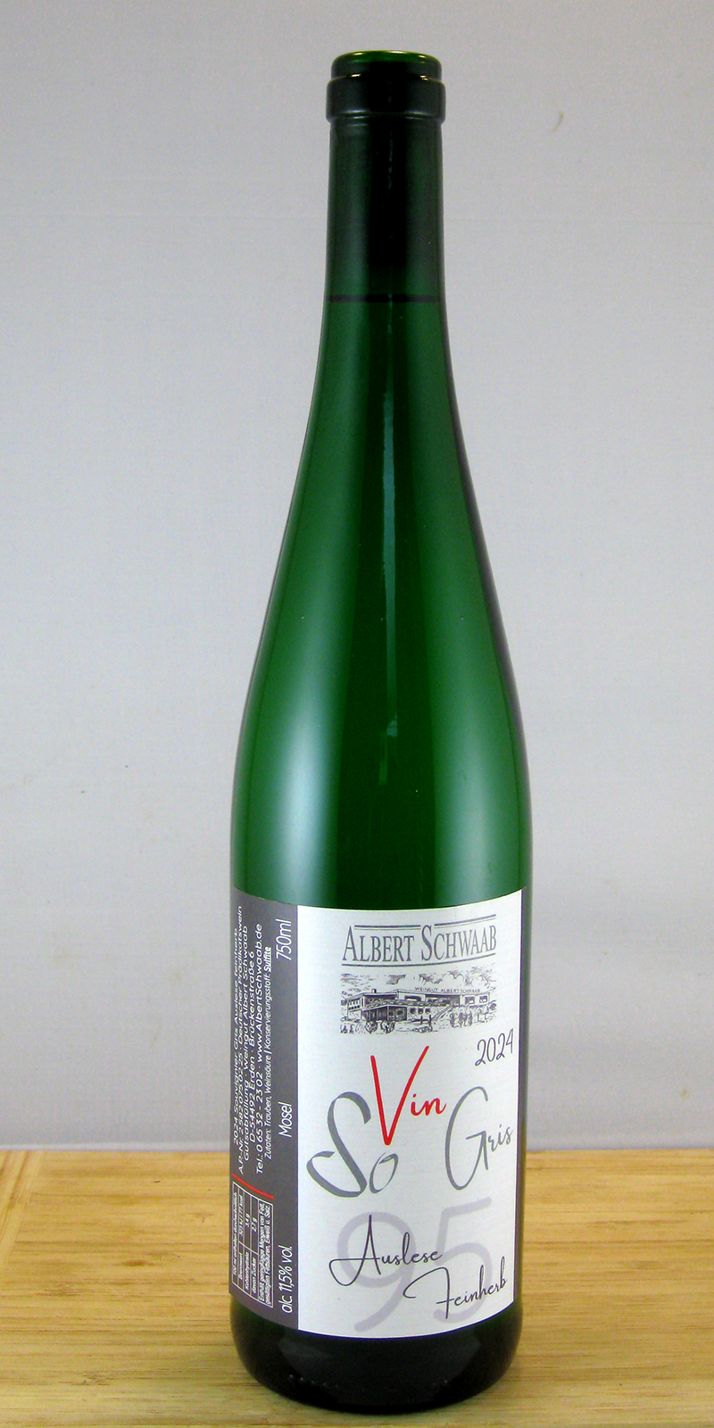 <br>Nr. 95,24<br>2024er Erdener Busslay Souvignier Gris Auslese  feinherb 0,75l<br>